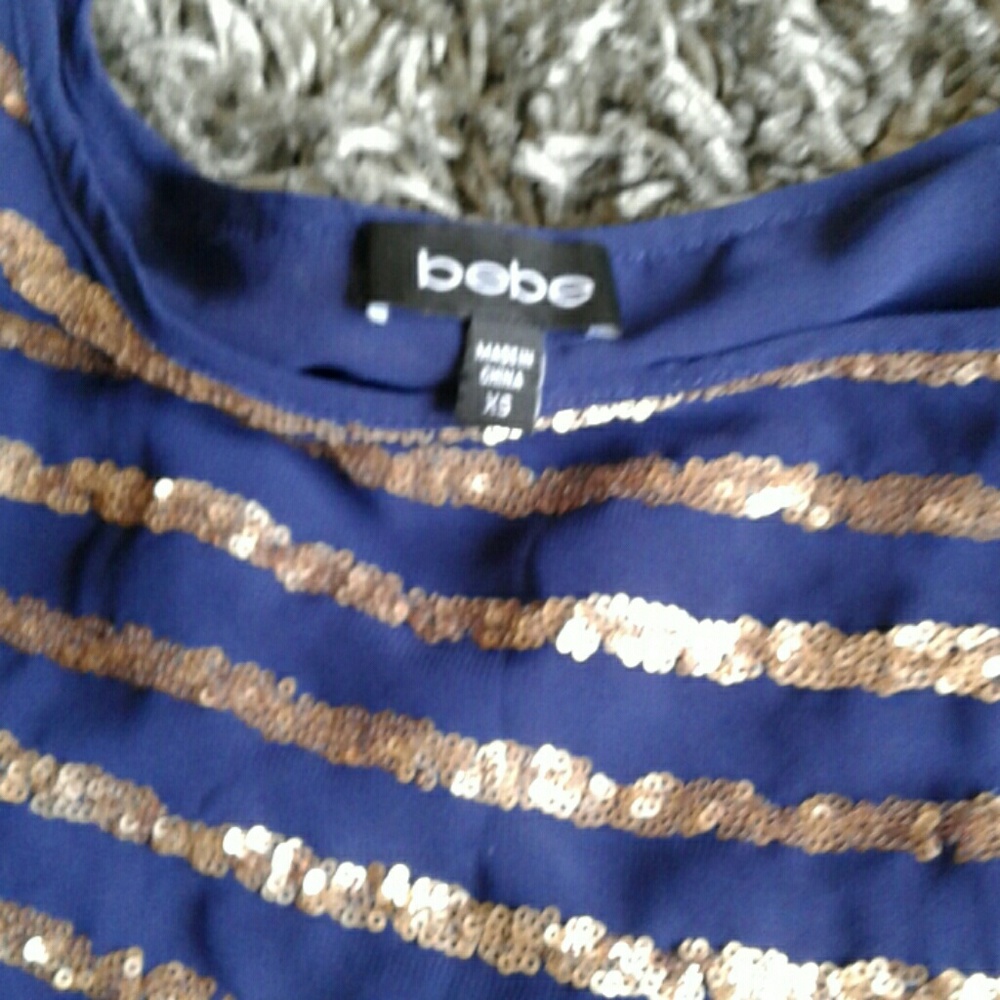 Chiffon Sequin Cold Shoulder Blouse - Picture 4 of 4